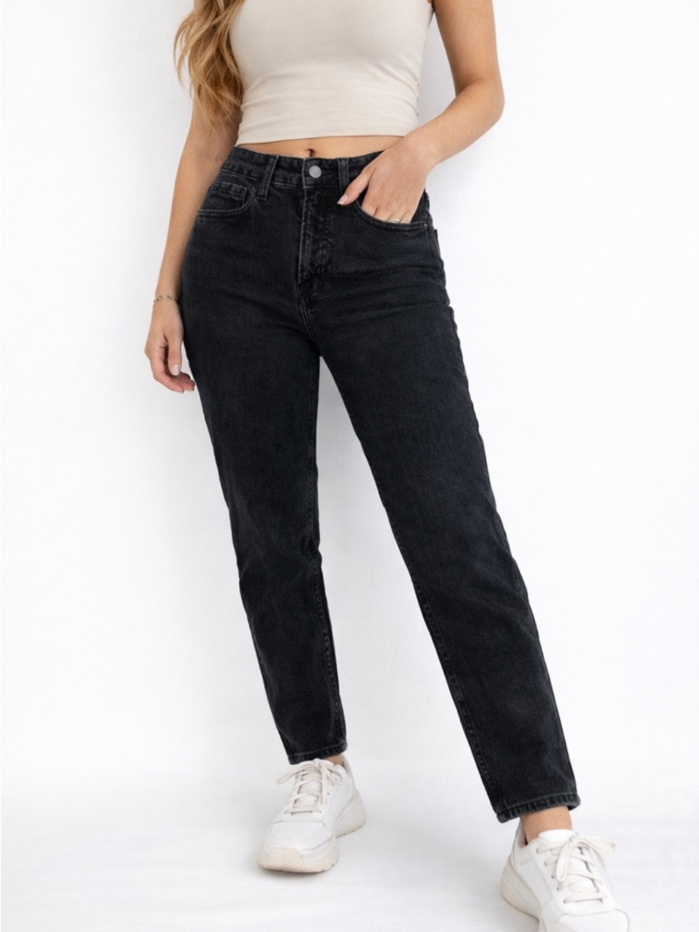 Old Navy O.G. Straight Jeans Size 2 Black High Rise Straight Leg Mom Denim Y2K